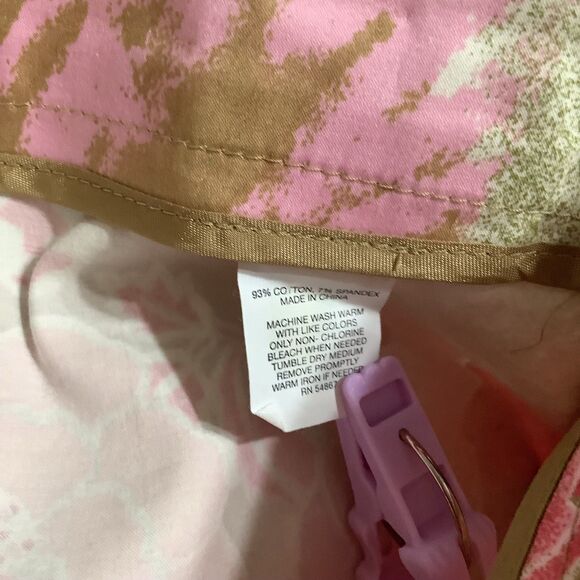 Express Red Floral Vintage Y2K Tropical Beachy Vacation Boho Pleated Skirt 10 - Picture 9 of 10